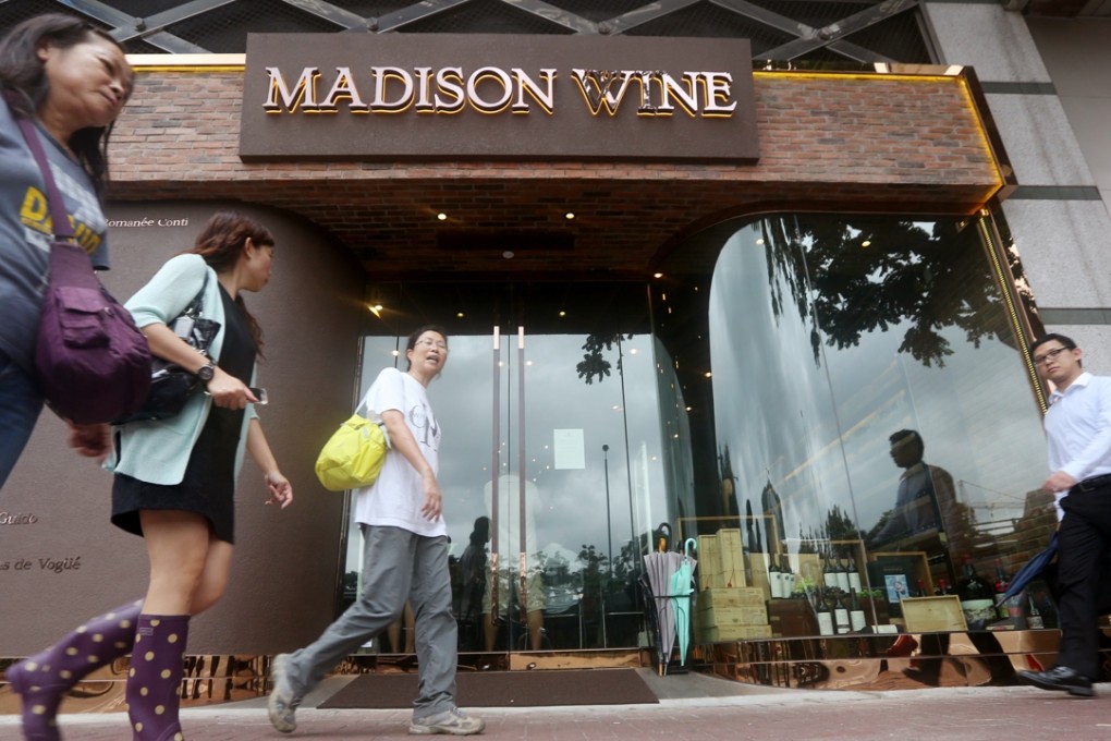 Madison Wine’s lone Wan Chai shop. Photo: Nora Tam