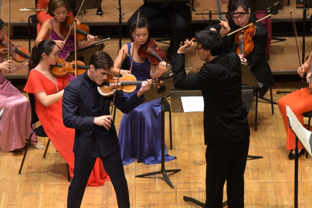 Violinist Charlie Siem plays with the City Chamber Orchestra of Hong Kong at City Hall Concert Hall. Photos: CCOHK