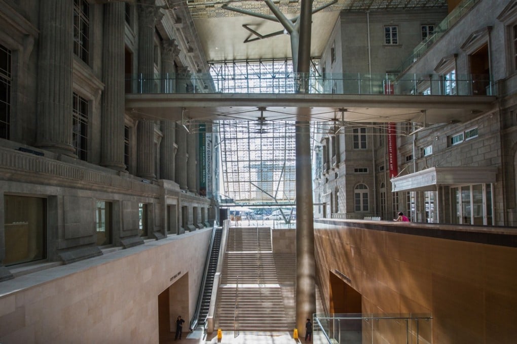 The atrium at the National Gallery Singapore. The new visual arts institution is housed in two national monuments, the former Supreme Court and City Hall. Photos: Bloomberg