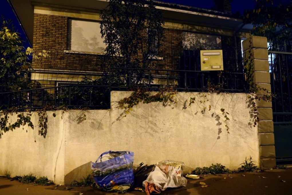 The street corner where an explosive vest was found near Paris on Monday. Photo: EPA