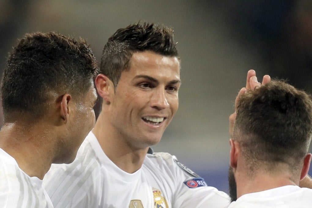 Cristiano Ronaldo celebrates the fourth goal. Photo: AP