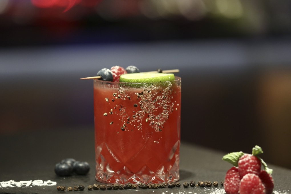 The Black Tommy cocktail served at Sky 726 in Mong Kok. Photos: Jonathan Wong