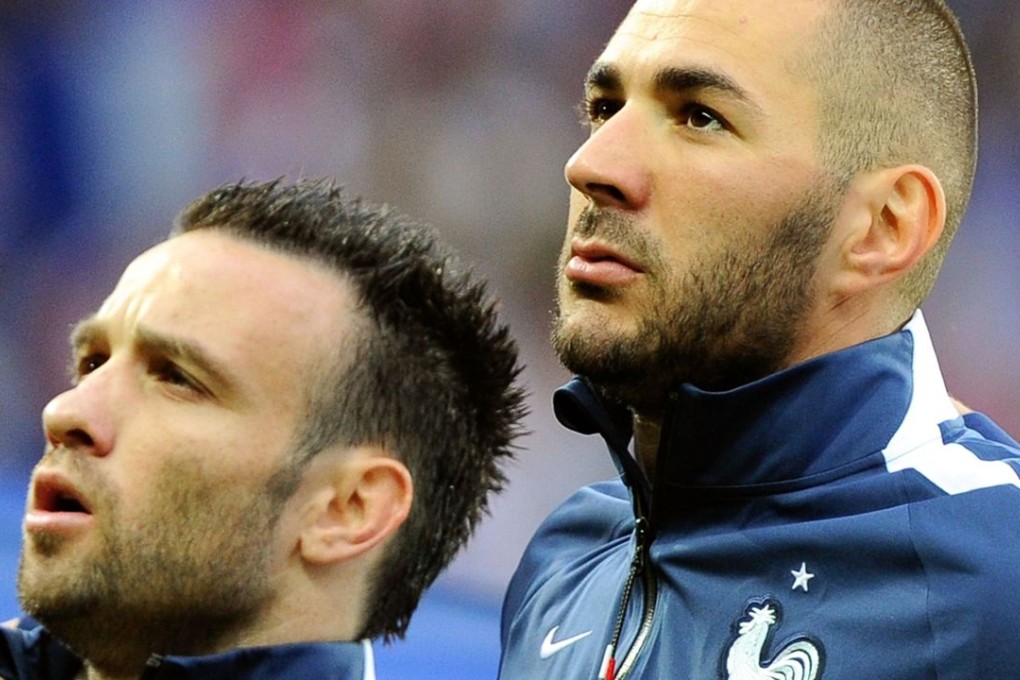 Valbuena and Benzema before a friendly last year. Photo: AFP