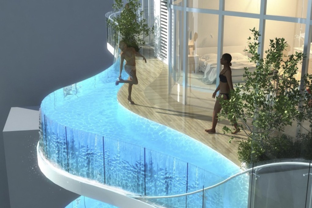 Private pools come with the flats at Bandra Ohm in Mumbai. Photo: SCMP Pictures