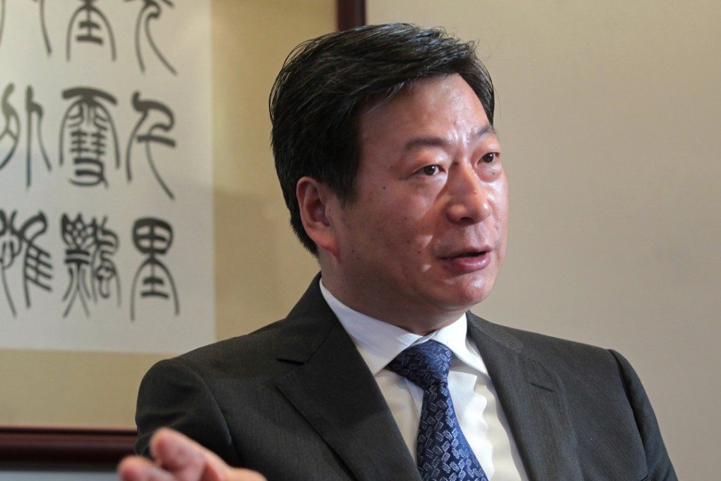 Interview with Shi Kancheng, China New City Commercial Development Ltd chairman in Wan Chai., Hong Kong. Photo: Bruce Yan