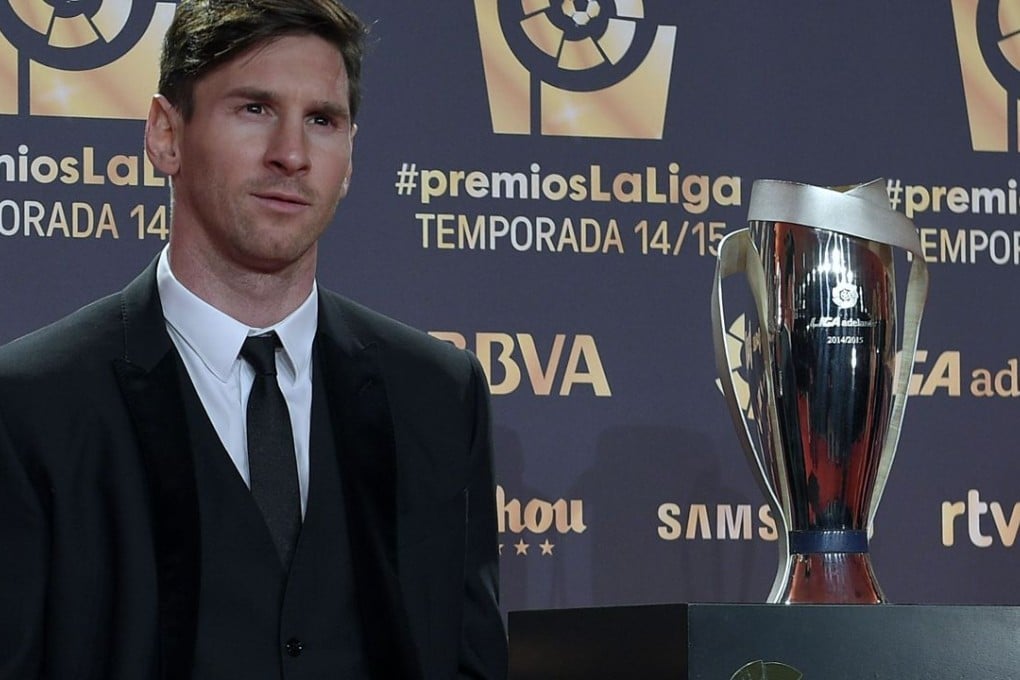 Lionel Messi won the award after computer analysis of his form. Photo: AFP