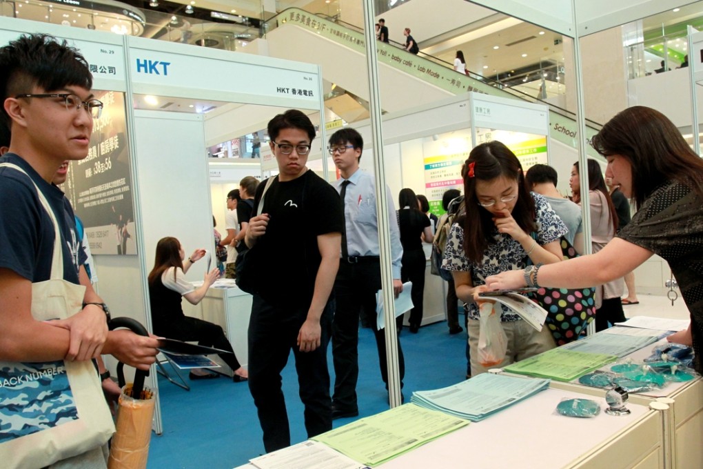 Hongkongers visiting a job fair in Tuen Mun this year. Photo: May Tse