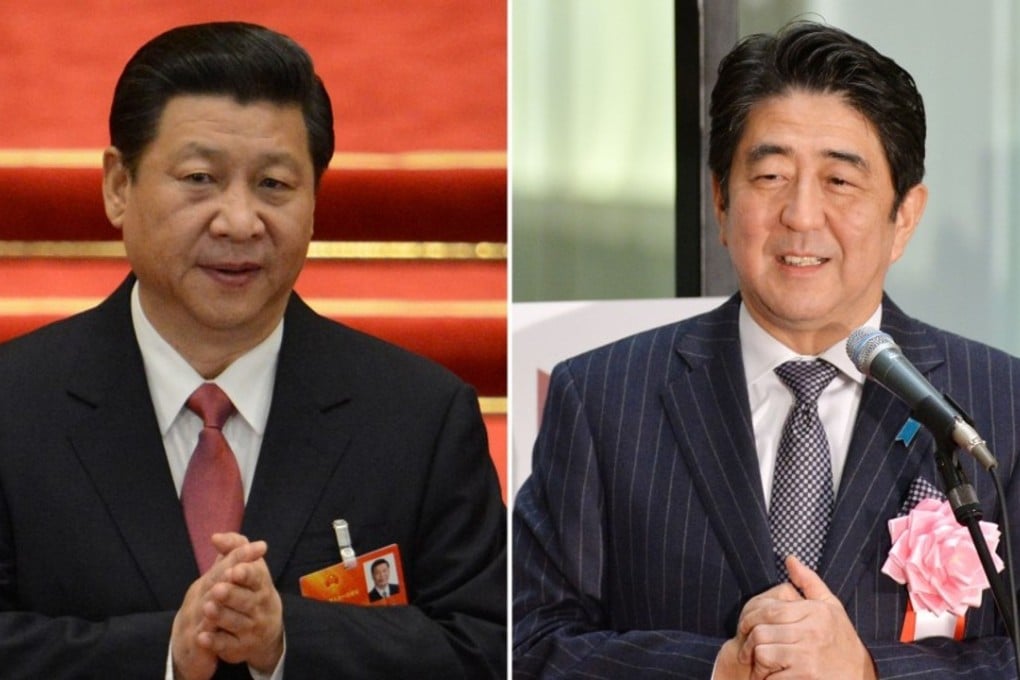 No Xi Jinping, left, and Shinzo Abe had a brief but cordial meeting on the sidelines of the Paris climate change summit. Graphic: SCMP Picures