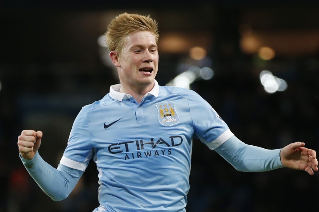 Kevin de Bruyne celebrates the fourth. Photo: AP