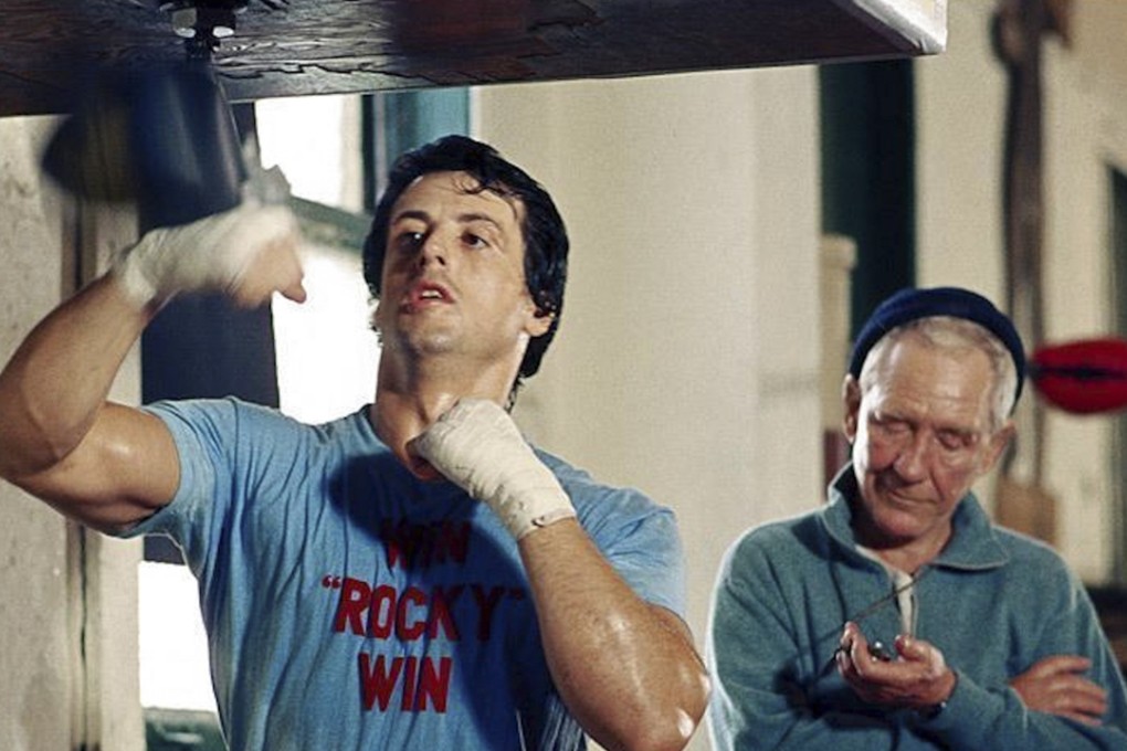 Sylvester Stallone (left) and Burgess Meredith in the original Rocky from 1976.