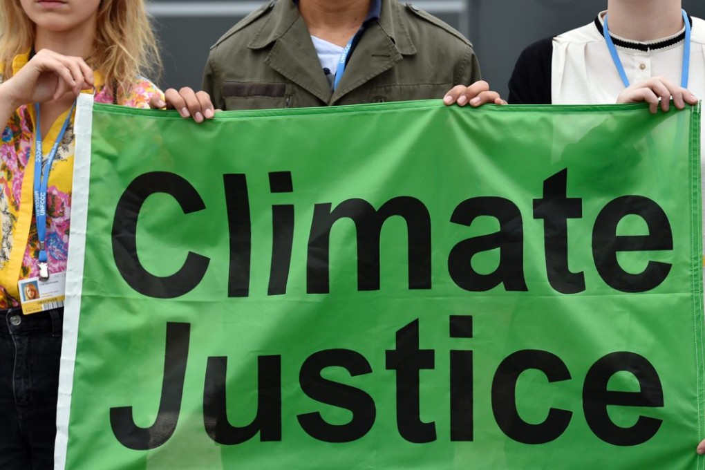 Members of Friends of the Earth demonstrate at the UN summit. Photo: AFP