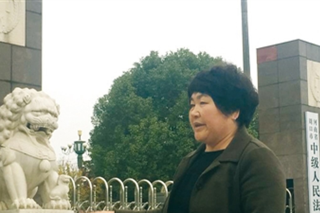Li Guiying, the Chinese woman who can finally stop her quest for justice after helping police to catch the last of five people suspected of killing her husband in Henan province in 1998. Photo: The Beijing News