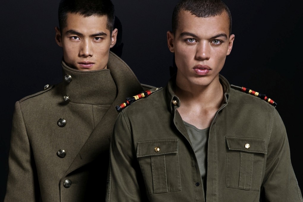 Military jackets in field green by H&M in collaboration with Balmain.