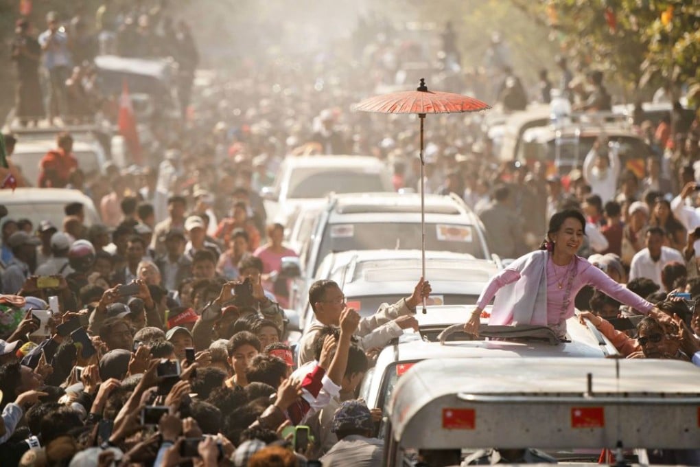 Aung San Suu Kyi, leader of Myanmar’s National League for Democracy, which won a landslide election victory. Photo: AFP