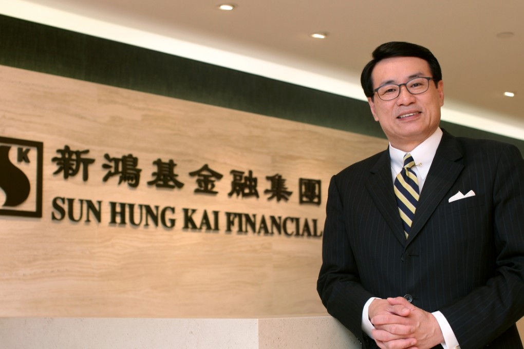 Sun Hung Kai Financial chief executive William Leung says the 13th five-year plan presents opportunities for Hong Kong. Photo: Paul Yeung