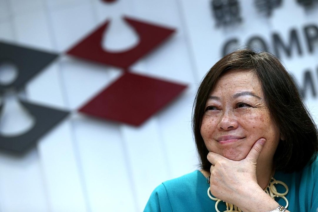 Anna Wu Hung-yuk, Chairman of Competition Commission, meets the media during a presser on the Competition Commission publishes a paper " Getting prepared for the Full Implementation of the Competition Ordinance ", at Competition Commission office in Wan Chai. 26MAY14