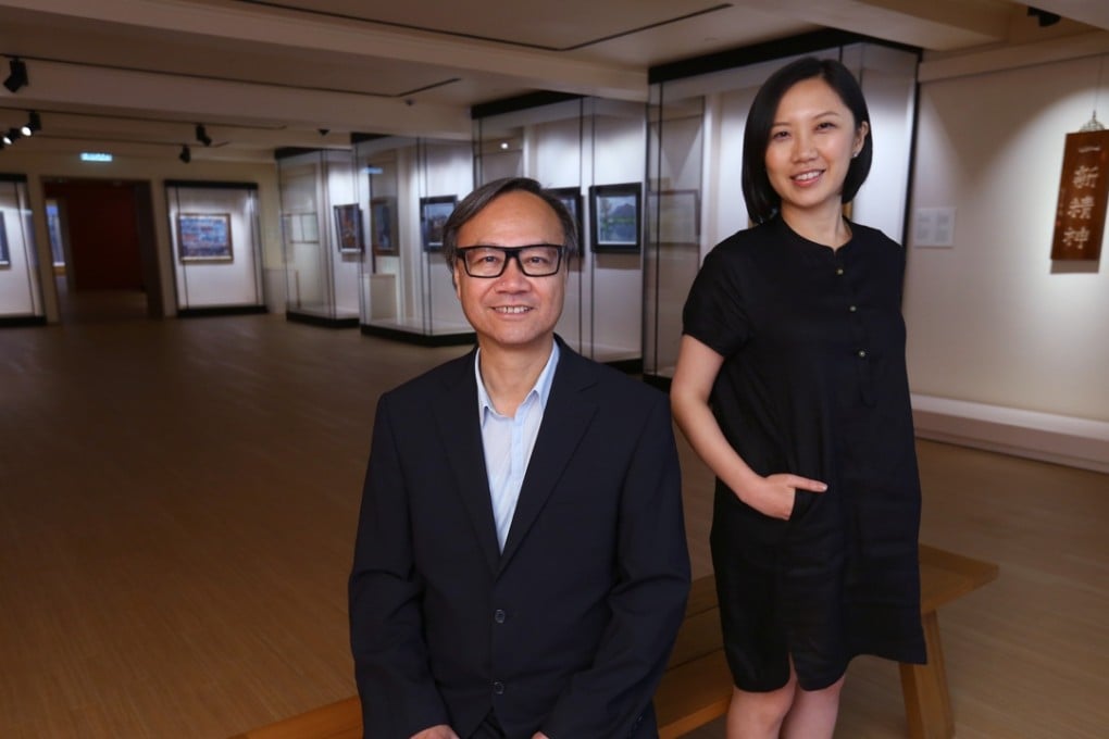 Yeung Chun-tong (left), director of the Sun Museum, and Chloe Suen, chair of the Simon Suen Foundation. Photo: Edmond So