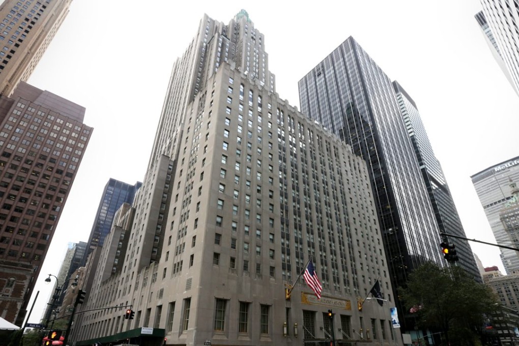 Anbang last year bought Waldorf Astoria hotel in New York for US$1.95 billion. Photo: EPA