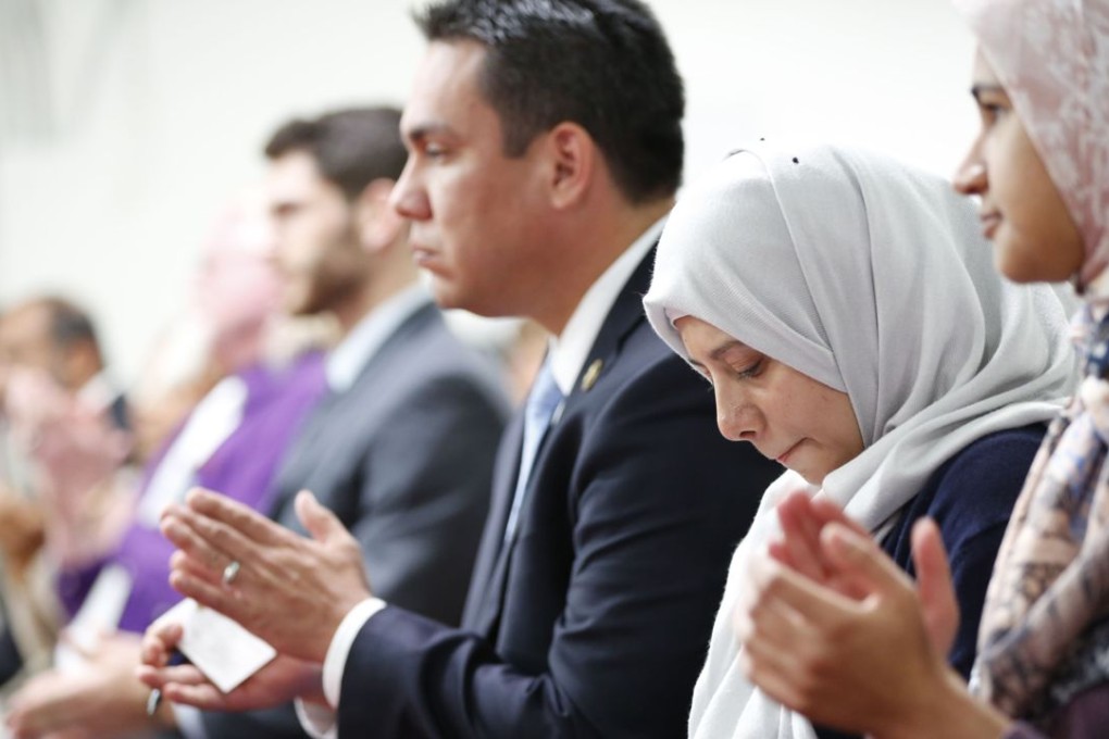 An interfaith memorial service was held at the Islamic Centre of Redlands in Loma Linda, California, for the victims of the San Bernardino mass shooting. Photo: AFP