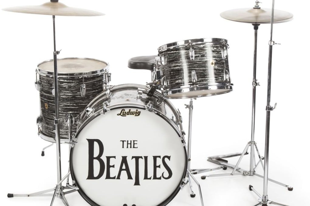 The three-piece was played by Ringo Starr used to record some of the Beatles' early hits, including Can't Buy Me Love, She Loves You and I Want to Hold Your Hand. Photo: AP