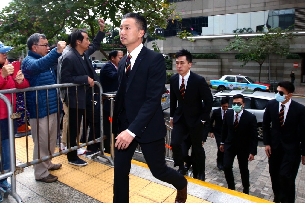 The seven arrived for their hearing before Judge Anthony Kwok Kai-on at District Court in Wan Chai. Photo: Sam Tsang