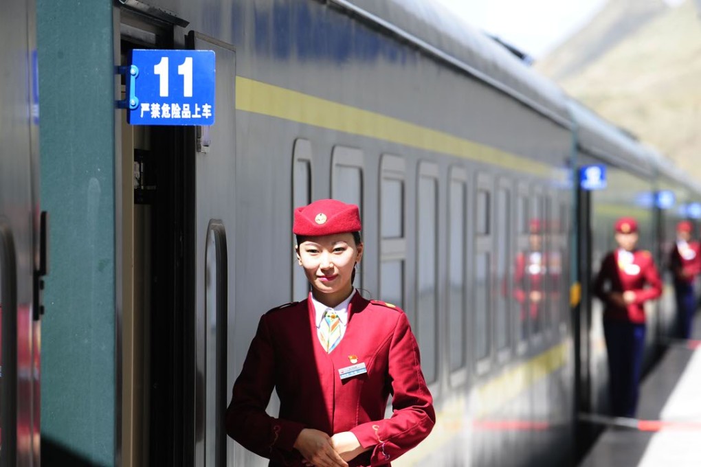 Going nowhere fast. China Railway switched to a new verification system to deter scalpers who buy up blocks of tickets, but regular users are stumped by the illogical questions. Above, a passenger train in Xigaze, Tibet. Photo: Xinhua