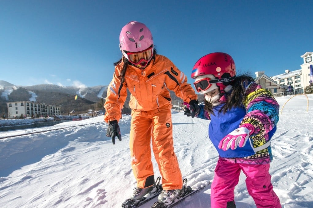 Two children hit the slopes at Club Med’s resort in Yabuli. The company has big expansion plans for China. Photo: SCMP Pictures