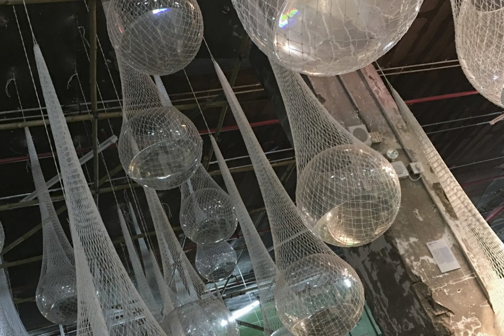 Symbiotic Village, one of the artworks on display at the Dacheng Flour Factory in Shenzhen for the 2015 Bi-City Biennale of Urbanism/Architecture, whose theme is “reliving the city”. Photo: Enid Tsui