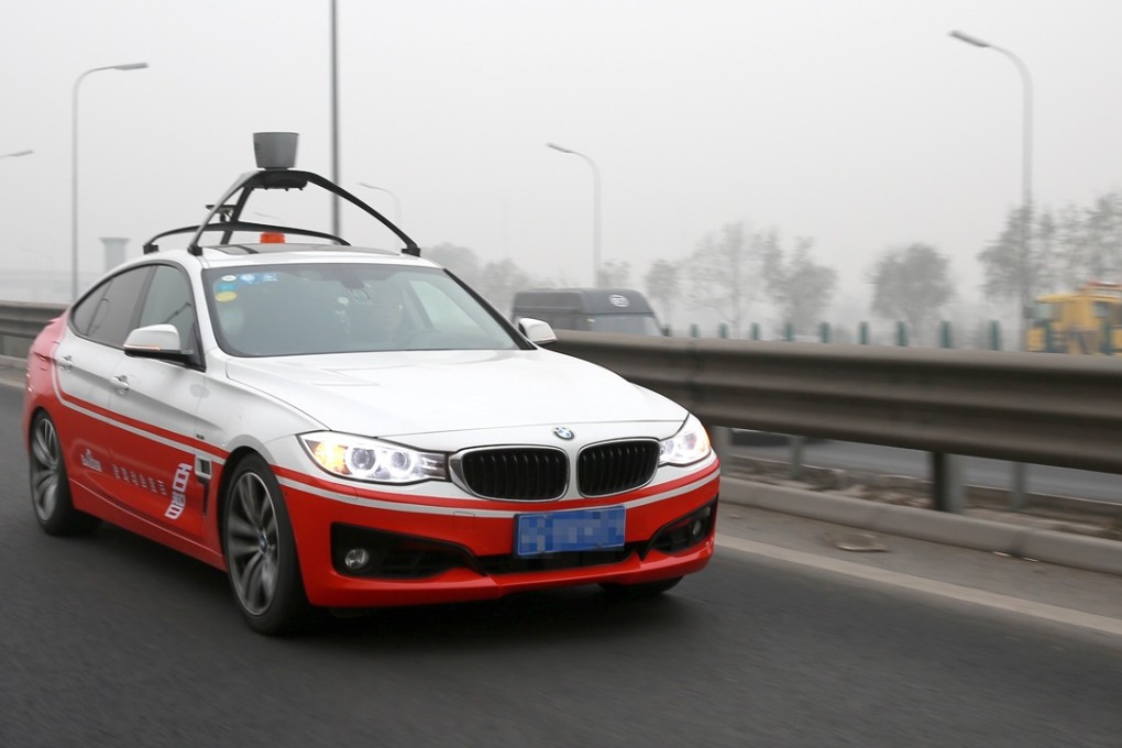 Baidu applied its autonomous driving tech to a modified BMW 3 Series and put it though its paces in Beijing at speeds of up to 100km/h, it said. Photo: Handout