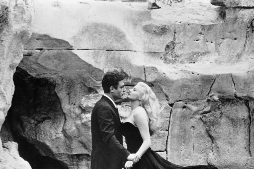 Marcello Mastroianni and Anita Ekberg in La Dolce Vita, one of Fellini’s masterpieces.