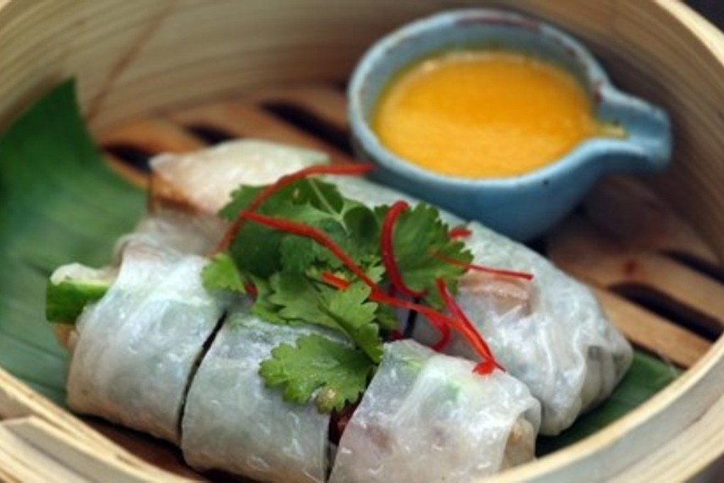Steamed soft summer rolls at Issaya Siamese Club