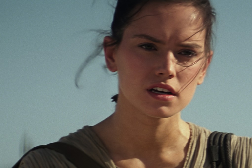 Daisy Ridley as Rey in Star Wars: The Force Awakens.