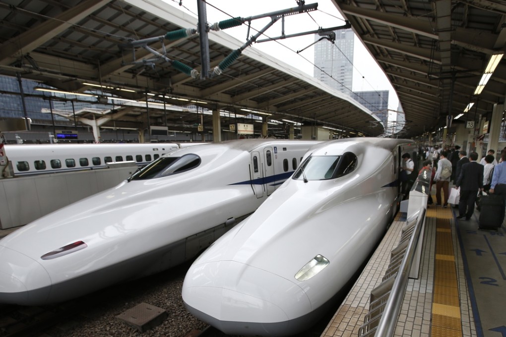 The Shinkansen high-speed train at Tokyo station. Photo: AP