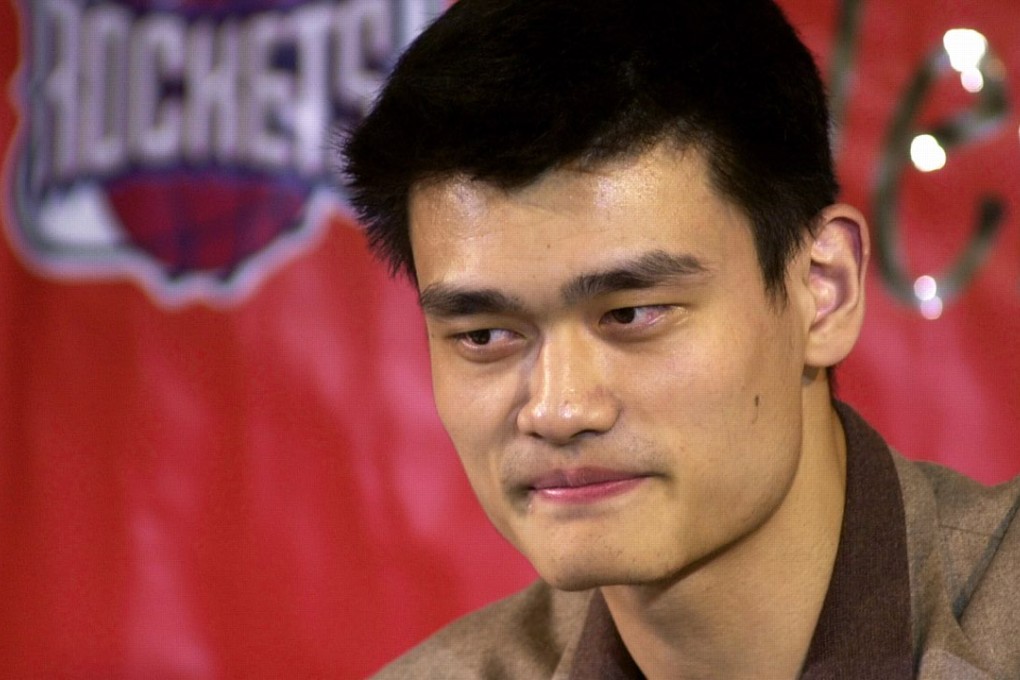 Yao Ming at his game-changing arrival at the Houston Rockets back in 2002. Photo: AP