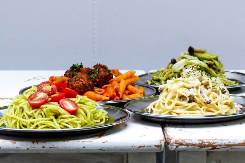 Selection of dishes from Cheeky Pasta.