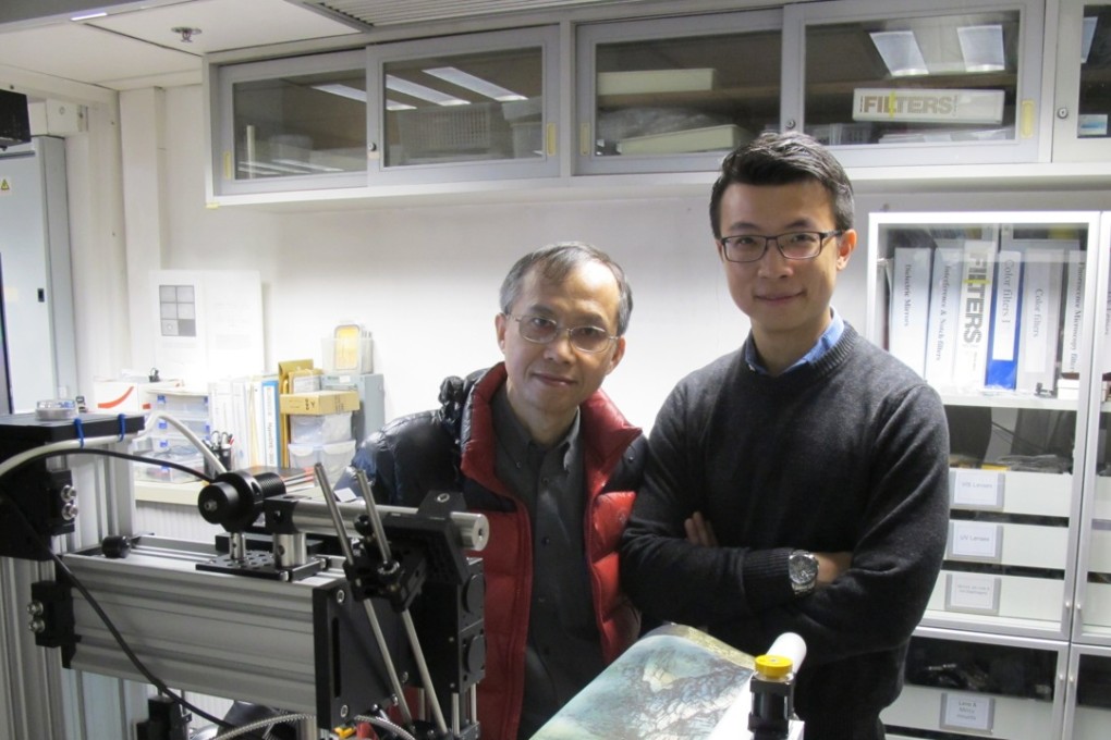 Cheung Nai-ho (left) with Bruno Yue Cai at Baptist University. Photo: Baptist University