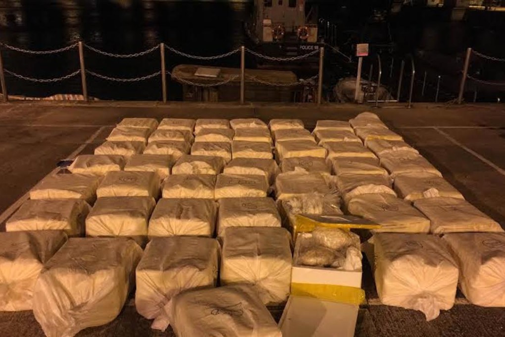Meat seized in Tuen Mun early today after marine police conducted an anti-smuggling operation. Photo: SCMP Pictures