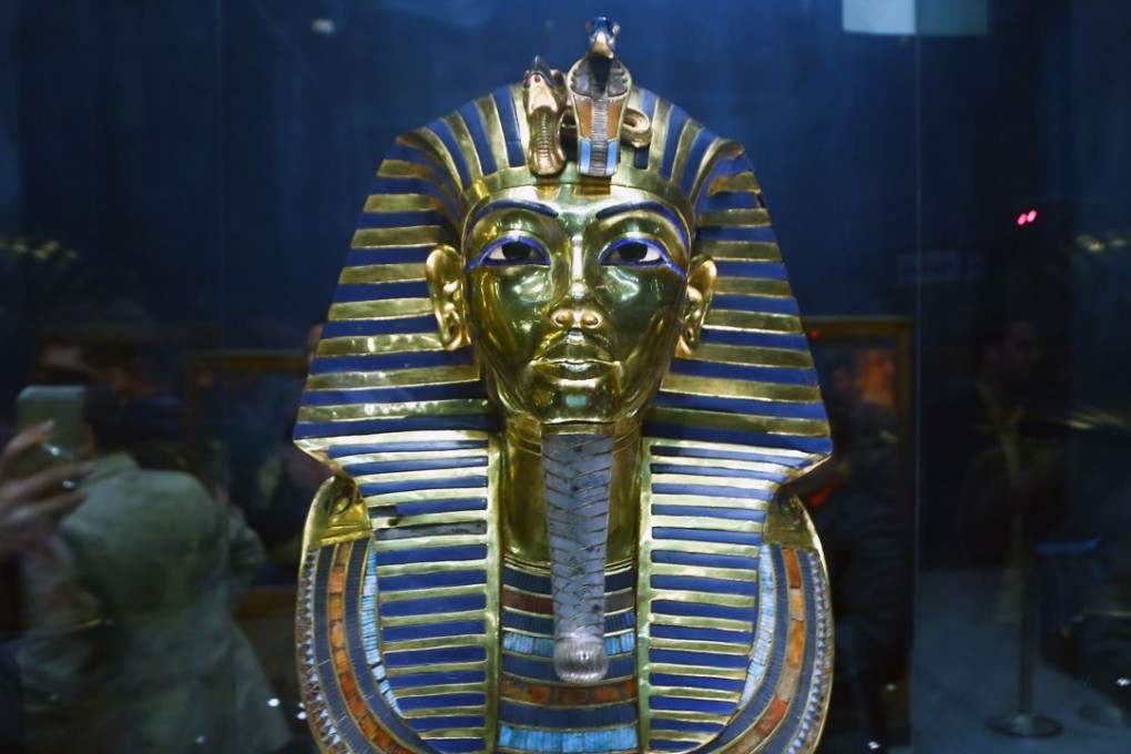 The golden mask of Tutankhamun is shown on Wednesday at the Egyptian Museum, in Cairo. Photo: Xinhua
