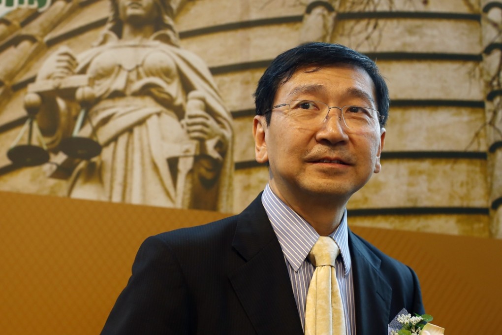 Professor Johannes Chan Man-mun at a launch for a book on Hong Kong law at the university bookstore on the HKU Centennial Campus last month. Photo: Sam Tsang