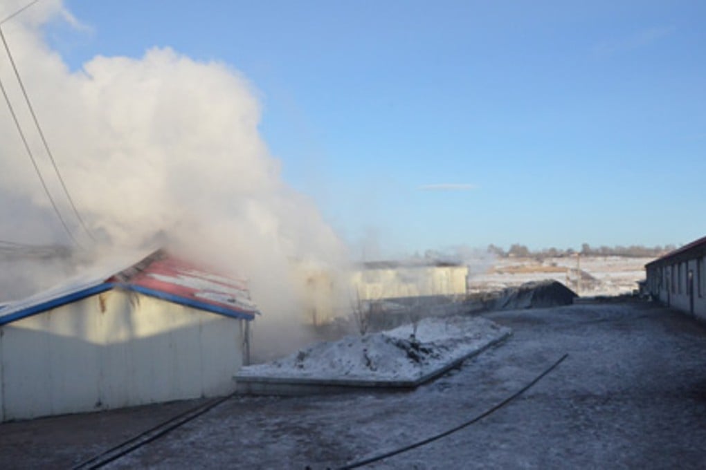 The scene of the mine explosion in northern China earlier this week. Photo: People.com.cn