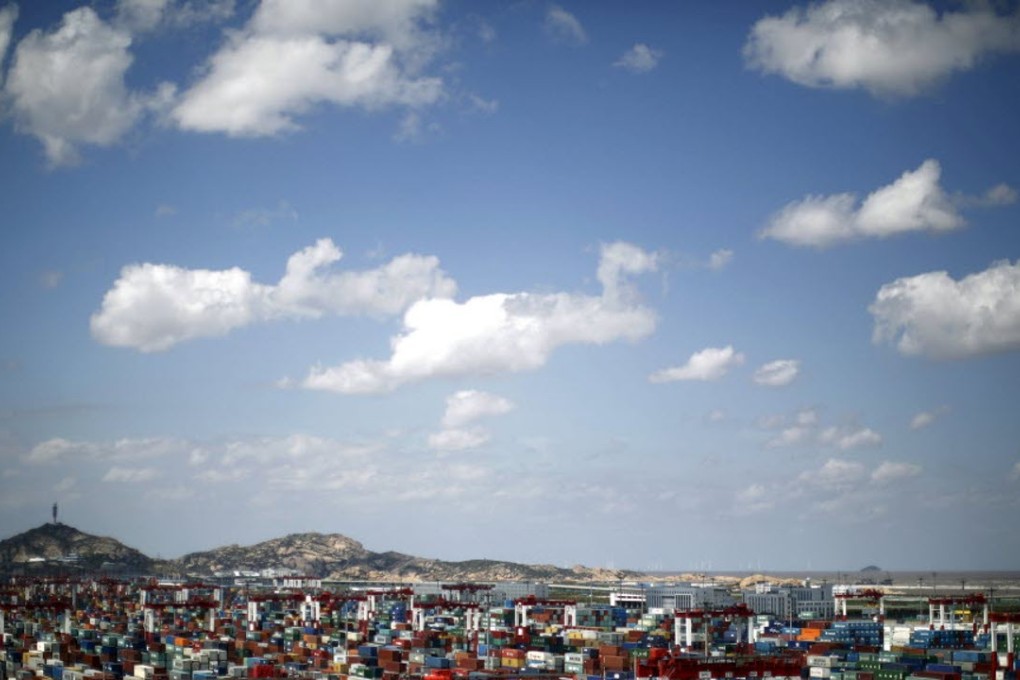 A container area at the Yangshan Deep Water Port, part of the Shanghai Free Trade Zone. Photo: Reuters