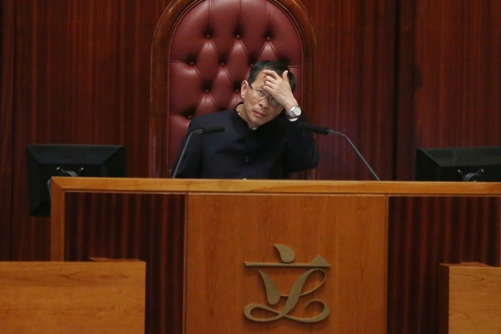 Legislative Council president Jasper Tsang attending a Legco session. Filibustering in the chamber has only intensified since the political reform package failed to pass in June. Photo: Nora Tam