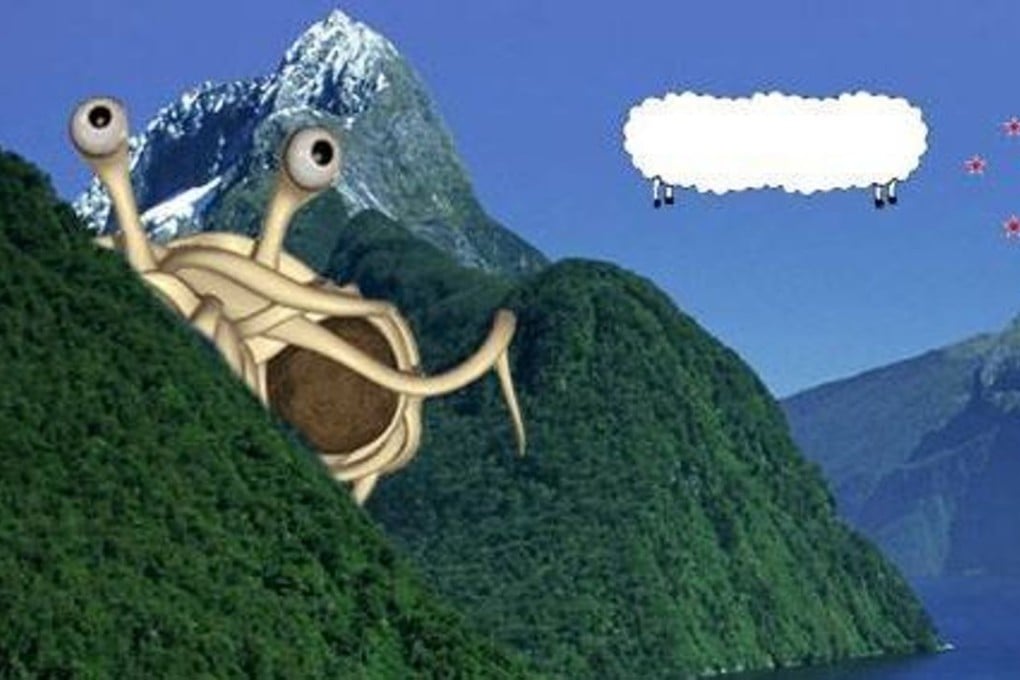 he “Flying Spaghetti Monster” movement, which developed in the United States about 10 years ago, also believes there is a good beer volcano in heaven but the beer in hell is stale. Photo: SCMP Picture