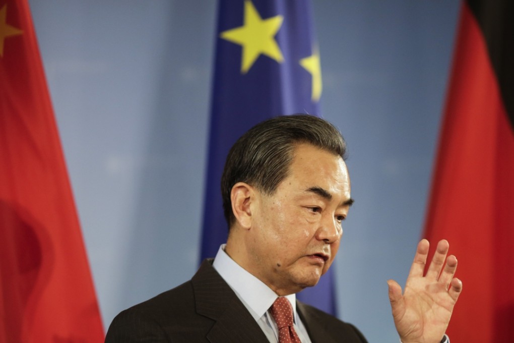 China’s Foreign Minister Wang Yi in Berlin on Saturday. Photo: AP