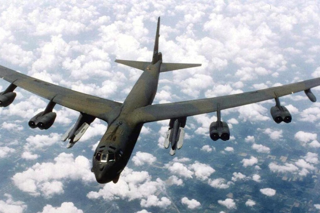 Two US B-52 bombers flew over a disputed area of the South China Sea without notifying Beijing. Photo: AFP