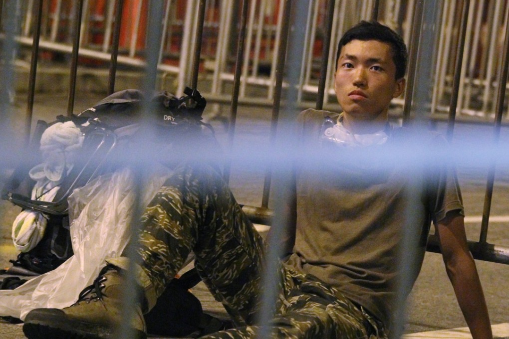 Yeung in the protest area in Admiralty in October last year during the Occupy demonstrations. Photo: Dickson Lee