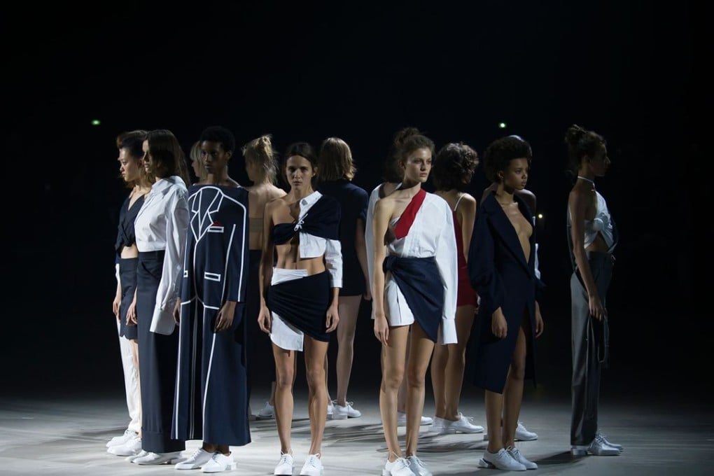 Models wear Simon Porte Jacquemus SS-16 fashion clothing. Photo: courtesy of Jacquemus