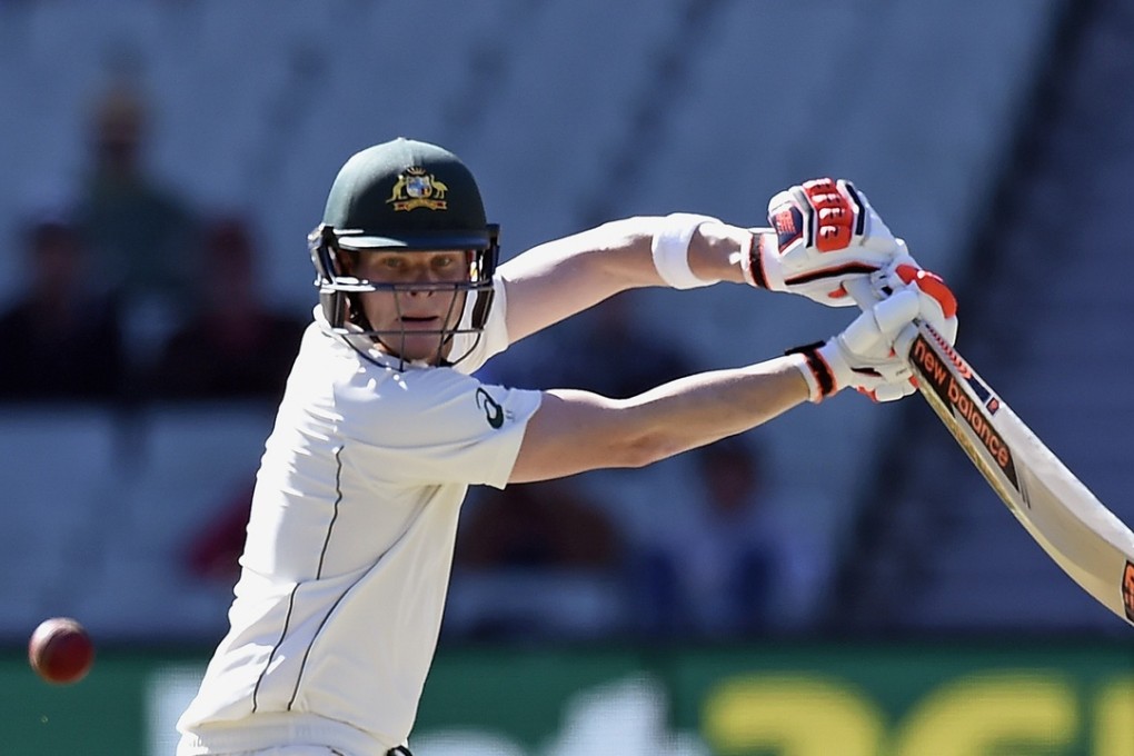 Australia’s Steve Smith in action during the second innings against West Indies. The Aussies passed on the opportunity to make the tourists follow on. Photo:AP