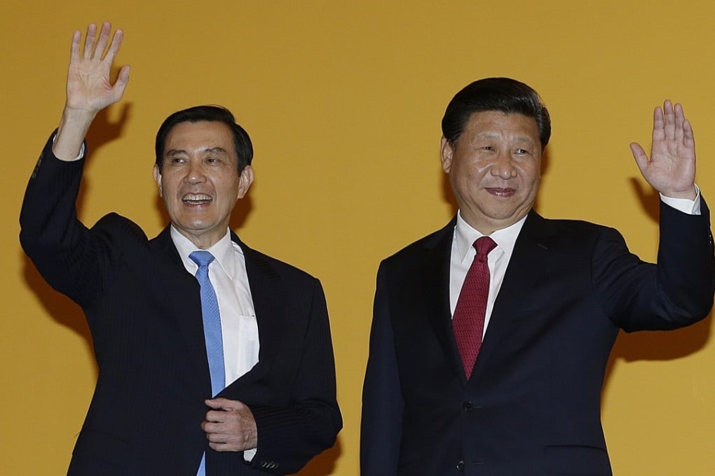 Taiwanese leader Ma Ying-jeou and Chinese President Xi Jinping at their historic summit in Singapore in November. Photo: AP