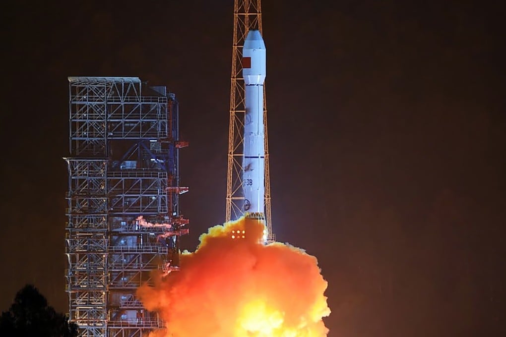 A Long March-3B carrier rocket is launched with the Gaofen-4 Satellite in western China. Photo: Xinhua